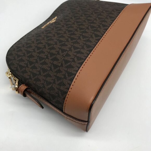 Michael Kors Brown Coated Canvas Large Jet Set Charm Dome - Picture 9 of 11